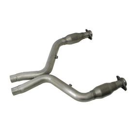 BBK Performance 05-10 Mustang Short Mid X Pipe with Catalytic Converters and 2-3/4 Inch Tubing – Part Number BBK1637