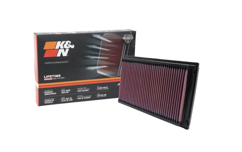 K&N Engineering Part 33-2031-2 High-Flow Reusable Air Filter for Nissan Maxima and Infiniti 3.0L & 3.5L Engines