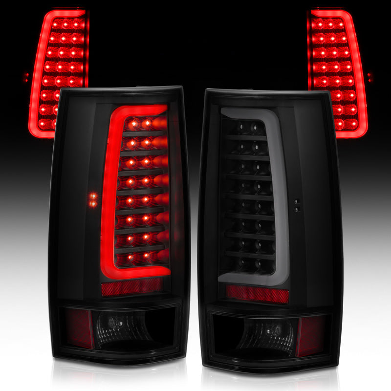 ANZO 2007-2014 Chevy Tahoe LED Tail Light Assembly with Smoke Lens and Black Housing