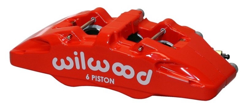 Wilwood Dynapro DP6A Caliper with 5.25-inch Mount - Red Finish, Forged Aluminum, Six-Piston Design