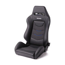 Load image into Gallery viewer, Recaro Speed V Driver Seat with Black Leather and Blue Suede Accent - Part Number rec7227110.1.3170