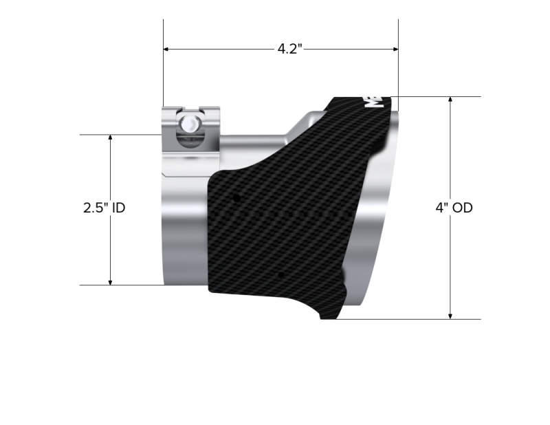 MBRP Carbon Fiber Exhaust Tip Bezel Kit for Kia Stinger 2018-2020 – Quad 4-inch Outlet, No Weld Installation