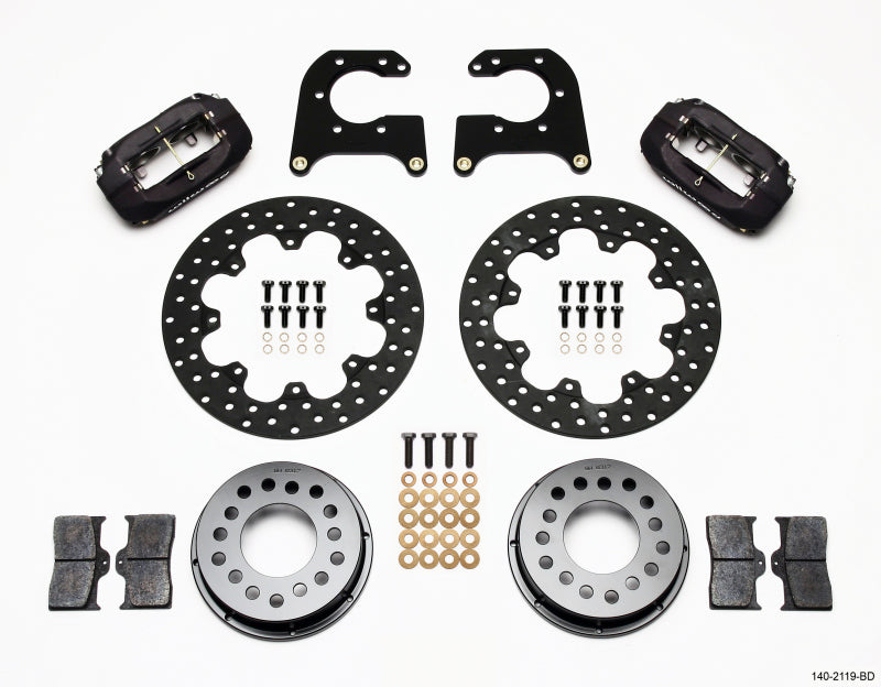 Wilwood Forged Dynalite Rear Drag Kit with Drilled Rotors for Big Ford 2.50-inch Offset