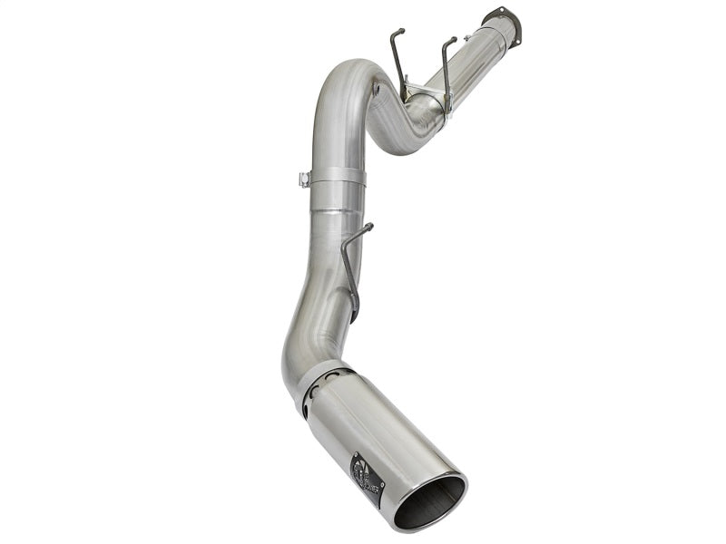 aFe ATLAS 5-inch DPF-Back Alum Steel Exhaust System with Polished Tip for 2017-2022 Ford F-250 and F-350 Diesel Trucks V8-6.7L (td)