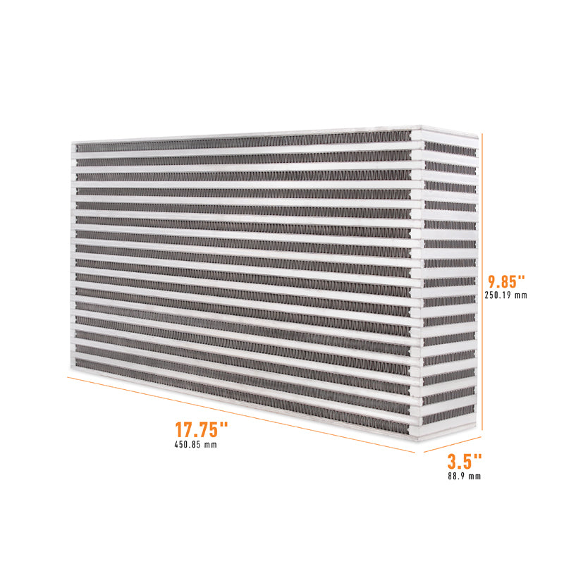 Mishimoto Universal Air-to-Air Intercooler Core - 17.75in x 9.85in x 3.5in for High-Performance Automotive Applications