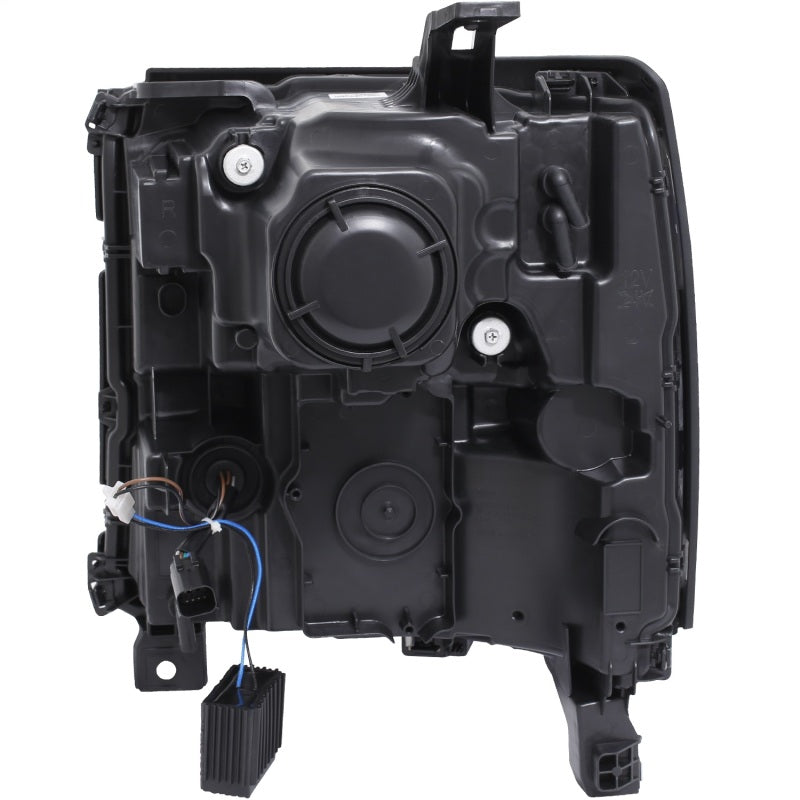 ANZO 16-17 Chevy Silverado 1500 Projector Headlights with Plank Style Design, Chrome Housing, Clear Lens, Pair