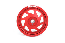 Perrin Performance Lightweight Red Crank Pulley for Subaru WRX, Forester, and Legacy (2015-2021 Models)