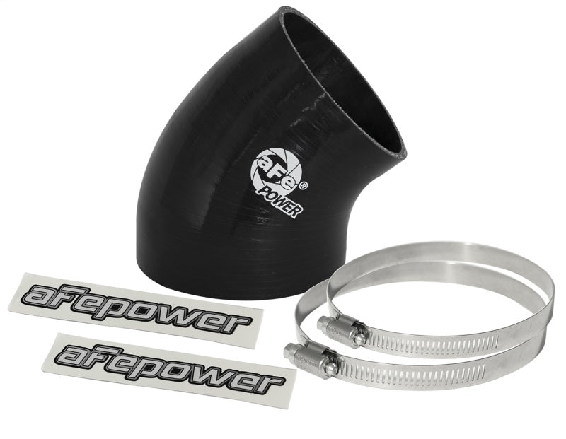 aFe MagnumFORCE Cold Air Intake System Spare Parts Kit - 4 inch to 3-1/2 inch, 40-Degree Silicone Reducer Coupler, Black