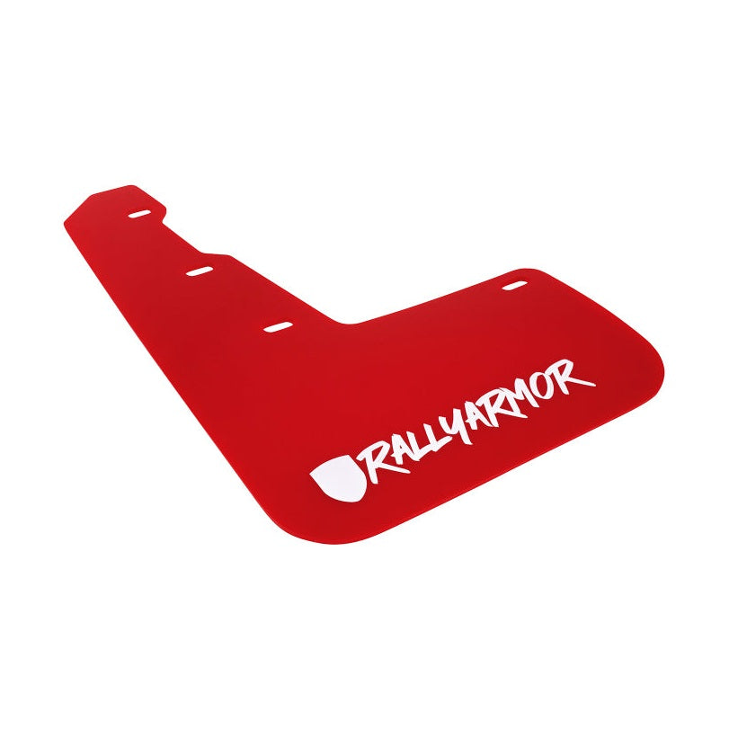Rally Armor UR Series Polyurethane Mud Flaps for Subaru WRX (2015-2018) – Red with White Logo