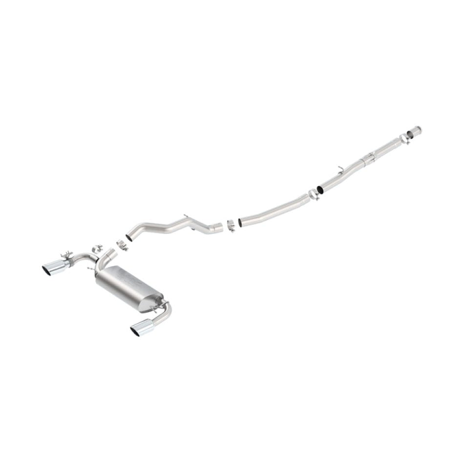 Borla ATAK Cat-Back Exhaust System for 2016-2018 Ford Focus RS 2.3L - Round Angle-Cut Tips, Split Rear Exit