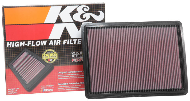 K&N Engineering Part 33-3077 High-Flow Drop-In Air Filter for Hyundai Ioniq and Kia Niro