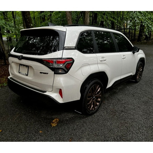 Rally Armor 25-26 Subaru Forester & Hybrid Black UR Mud Flap with Grey Logo - Durable Polyurethane Protection