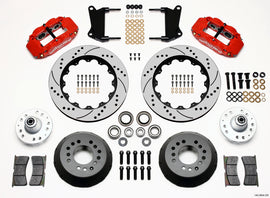 Wilwood Narrow Superlite 6R Front Hub Kit with 14-Inch Drilled Rotors for 1964-1973 Chevrolet and Buick Classics
