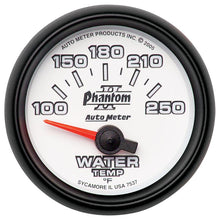 Load image into Gallery viewer, AutoMeter Phantom II 52.4mm SSE Water Temperature Gauge (100-250°F) for Automotive Applications