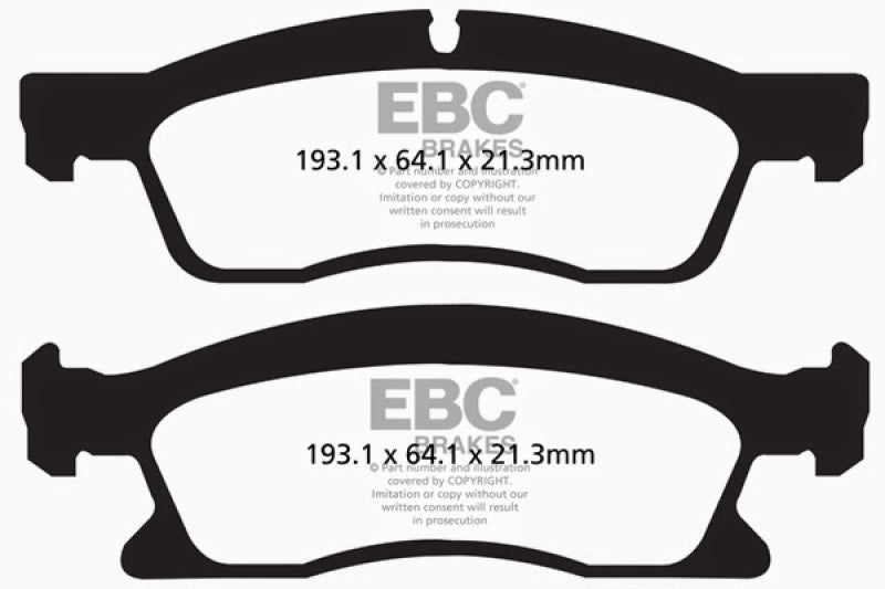 EBC Greenstuff 6000 Series Front Brake Pads for Dodge Durango 2013-2014 and Mercedes-Benz GL350