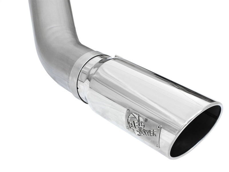aFe MACHForce XP Large Bore 5-inch DPF-Back Exhaust System for Dodge RAM 13-18 with Polished Tip