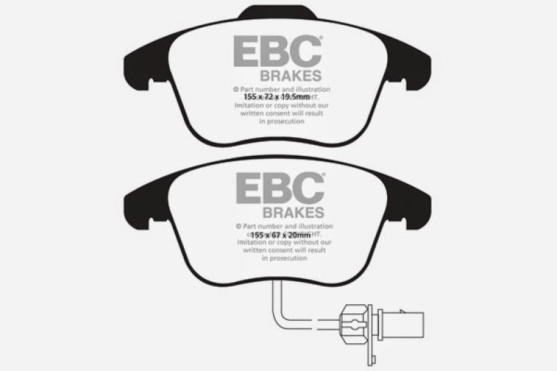 EBC Yellowstuff Front Brake Pads for Audi A5 2.0 Turbo * Street & Track Performance