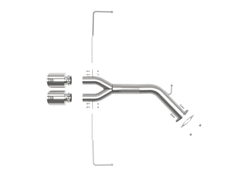 aFe Takeda 3-Inch to 2-1/2-Inch Stainless Steel Axle-Back Exhaust System with Polished Tips for Hyundai Veloster (2019-2021)