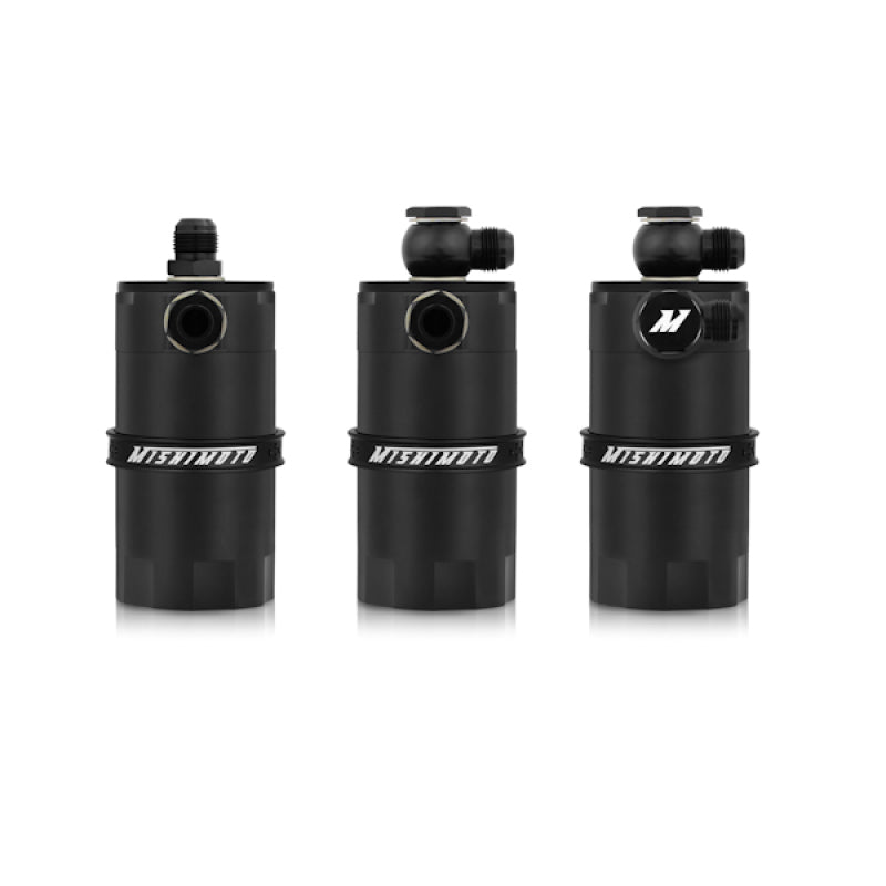 Mishimoto Universal Baffled Oil Catch Can - Black, Part Number misMMBCC-UNI-BK