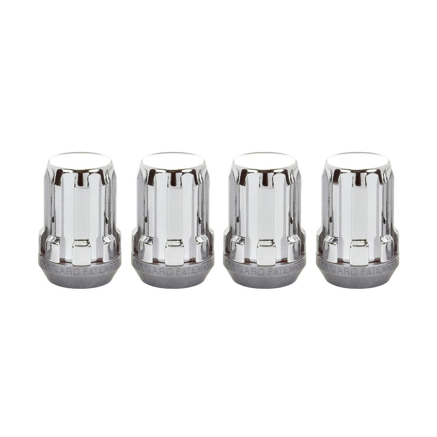 McGard SplineDrive Lug Nut Set for Aluminum Wheels, M12 x 1.5 Thread – Chrome Cone Seat (4-Pack)