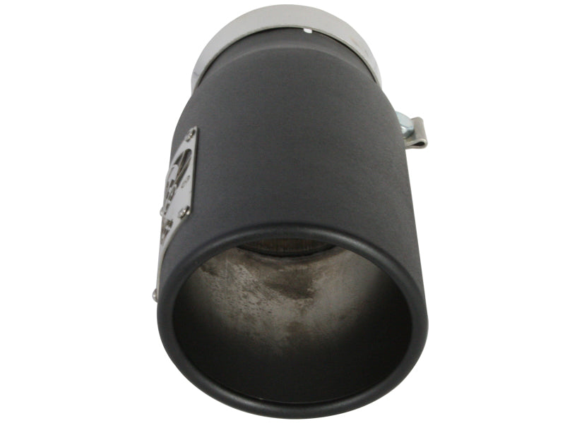 aFe Power Diesel Exhaust Tip Black - 4 in Inlet x 5 in Outlet x 12 in Length, Part Number afe49T40501-B12