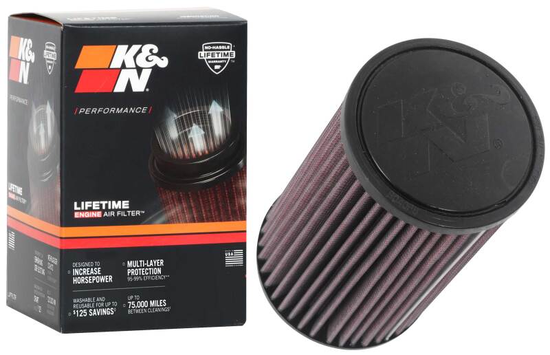 K&N Engineering Universal Rubber Air Filter with 2.75-inch Flange - 8-Inch Height