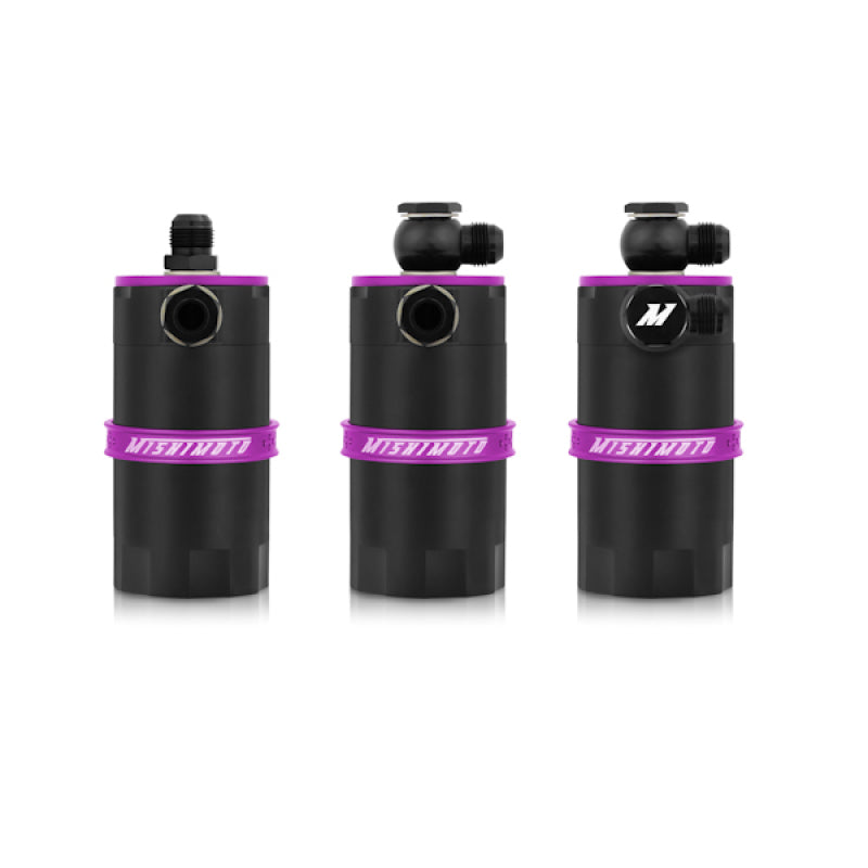 Mishimoto Universal Baffled Oil Catch Can - Purple for Automotive Performance