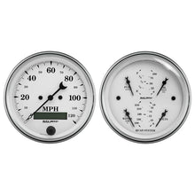 Load image into Gallery viewer, AutoMeter Gauge Kit 2 Pc. Quad &amp; Speedometer 3-3/8in. Old Tyme White