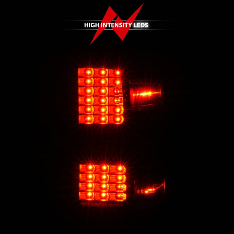 ANZO 15-19 Chevy Silverado 2500HD/3500HD LED Tail Light Assembly with Clear Lens and Black Housing