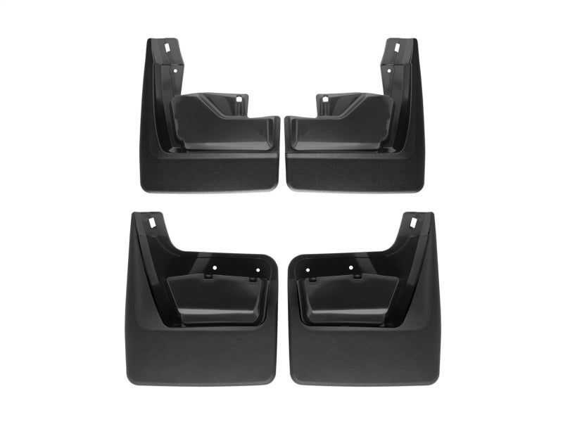 WeatherTech DigitalFit No-Drill MudFlap Kit Black for 2019-2021 GMC Sierra 1500, Part WET110119-120119