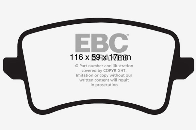 EBC Yellowstuff Rear Brake Pads for 2012-2015 Audi A4 and A5 Quattro - High-Performance Street and Track Use