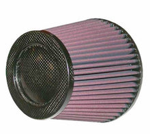 Load image into Gallery viewer, K&amp;N Engineering RP-5113 Universal Cone Air Filter - 5 Inch Inside Diameter, 6.5 Inch Base, Carbon Fiber Look