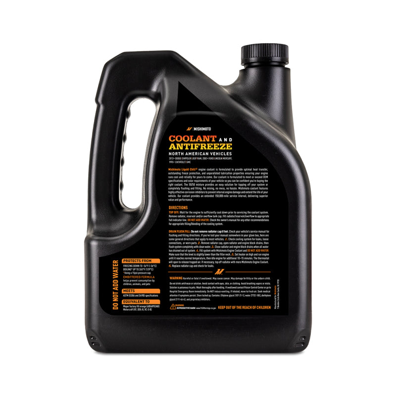 Mishimoto Liquid Chill EG Coolant for North American Vehicles – Orange, 1 Gallon