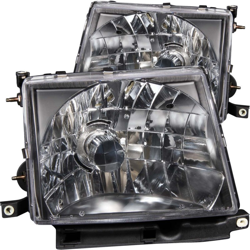 ANZO 1997-2000 Toyota Tacoma Crystal Headlights with Clear Lenses and Black Housing