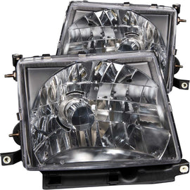 ANZO 1997-2000 Toyota Tacoma Crystal Headlights with Clear Lenses and Black Housing