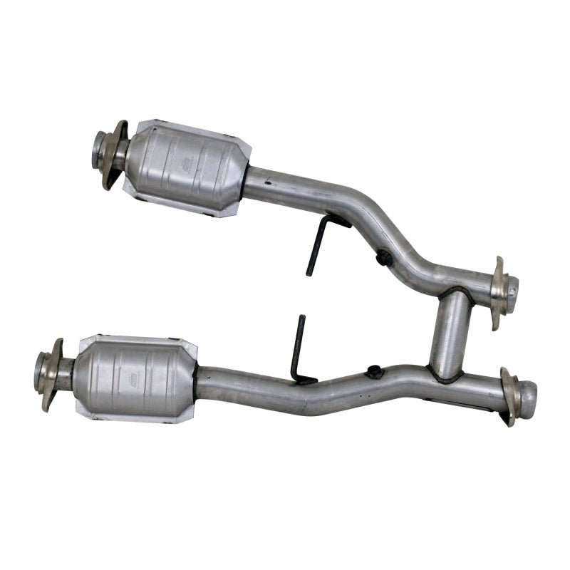 BBK Performance 96-04 Mustang 4.6 GT / Cobra Short Mid H Pipe with Catalytic Converters - 2.5 Inch Diameter, Part #BBK1538