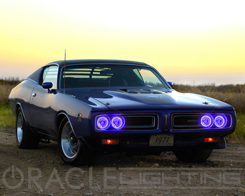 Oracle Pre-Installed 5.75 Inch Sealed Beam with ColorSHIFT Halo for Classic Cars and Trucks