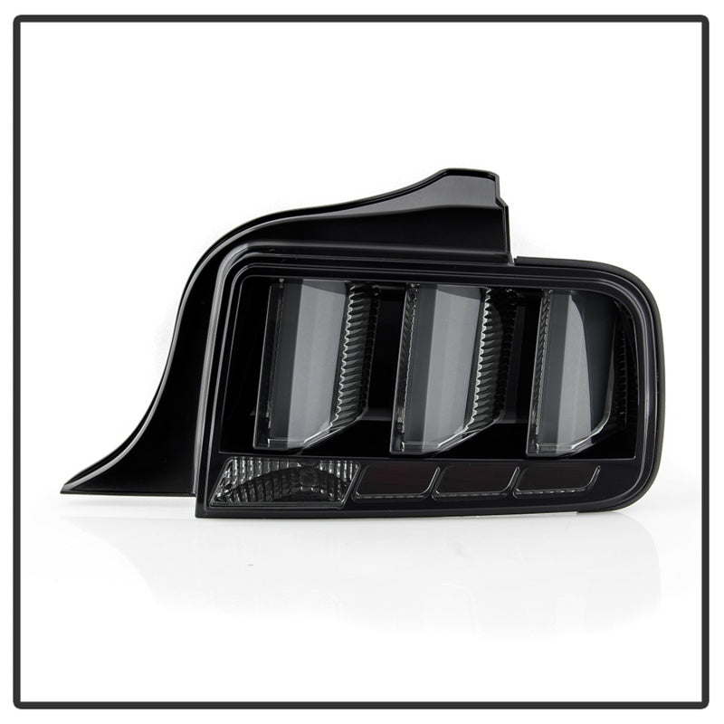 Spyder 05-09 Ford Mustang LED Tail Lights with Smoke Finish and White Light Bar