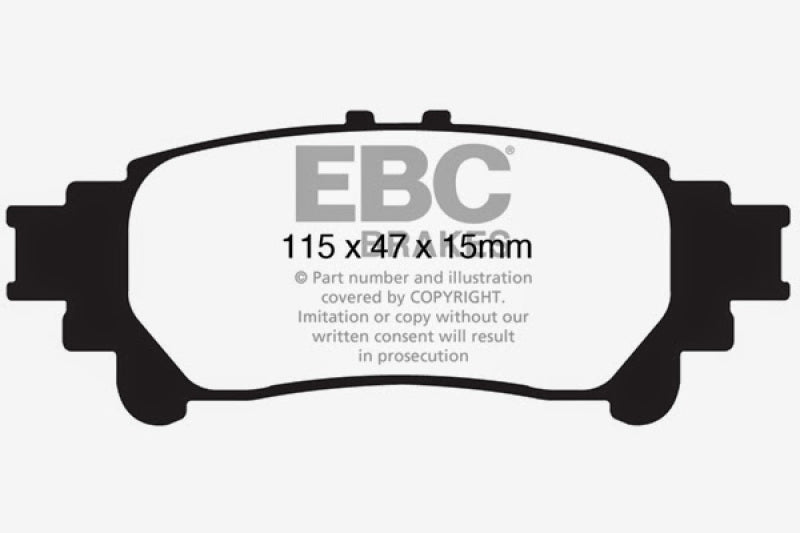 EBC Redstuff Ceramic Low Dust Rear Brake Pads for Lexus GS350 and IS250 (Part No. EBCDP31850C)