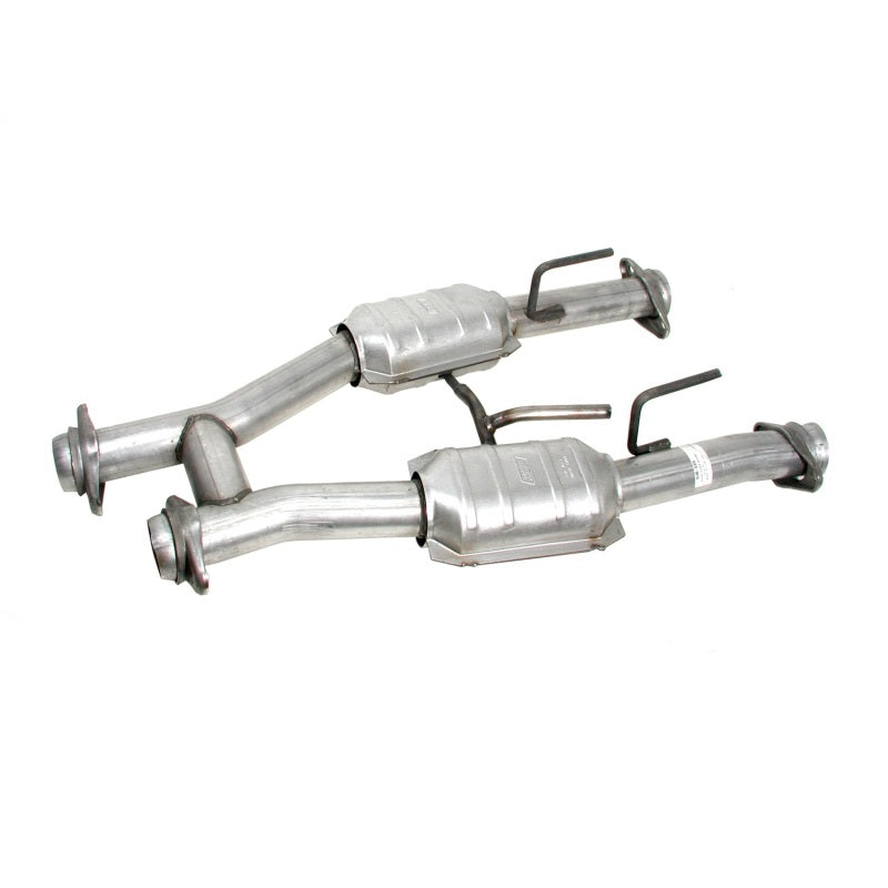 BBK Performance 96-04 Mustang 4.6 GT / Cobra Short Mid H Pipe with Catalytic Converters - 2.5 Inch Diameter, Part #BBK1538