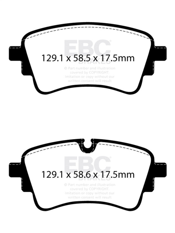 EBC DP42435R Yellowstuff Rear Brake Pads for 2019–2020 Audi A4, A6 Quattro and SQ5