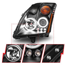 Load image into Gallery viewer, ANZO 2007-2012 Nissan Sentra Projector Headlights with Halo - Black Housing, Clear Lens Pair