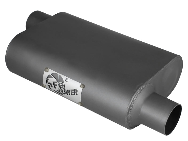 aFe Scorpion Replacement Aluminum Steel Muffler with 2-1/2-Inch In/Out Offset/Offset Design