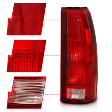 Load image into Gallery viewer, ANZO 1988-1999 Chevy C1500 Tail Light Assembly with Chrome Housing - Red and Clear Lens Pair