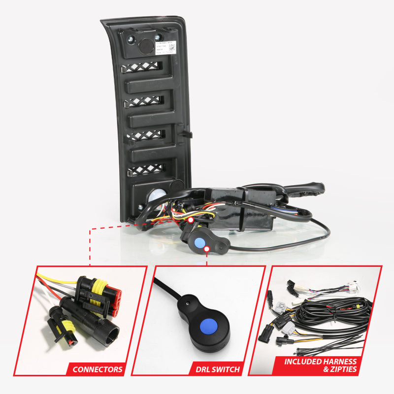 ANZO Z-Series Full LED Daytime Running Lights for 2022-2024 Toyota Tundra with Factory LED Reflectors and OE Bumper - Pair