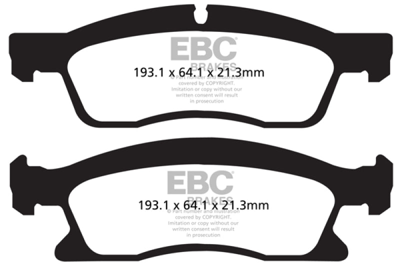 EBC Yellowstuff Brake Pads for Dodge Durango 5.7 * High-Performance Street and Track Use