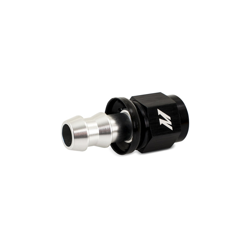 Mishimoto -6AN Push Lock Fitting - Straight, 45°, 90°, and 180° Angles for Automotive Applications