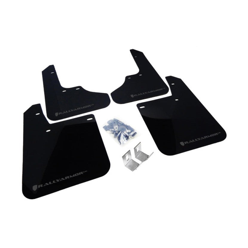 Rally Armor 93-01 Subaru Impreza UR Mud Flap Set with Grey Logo - Durable Polyurethane Protection