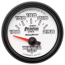 Load image into Gallery viewer, AutoMeter Phantom II 52.4mm SSE Water Temperature Gauge (100-250°F) for Automotive Applications