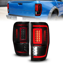 Load image into Gallery viewer, ANZO 19-22 Ford Ranger Full LED Tail Light Assembly with Lightbar and Sequential Signal, Black Housing and Smoke Lens
